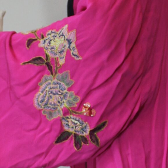 Free People embroidered kimono coat oversized size small - Picture 5 of 9